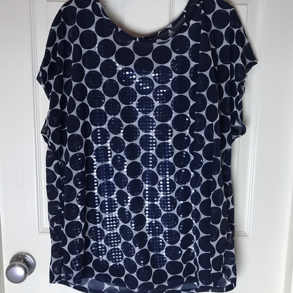 Lane Bryant blue short sleeve top